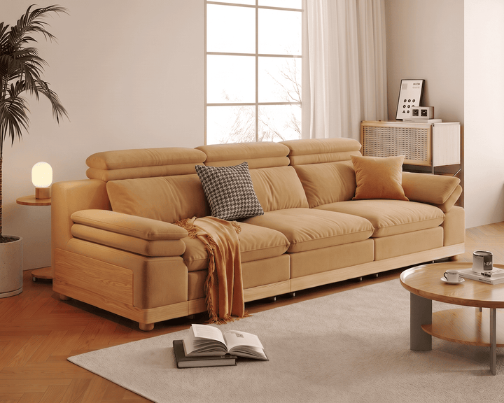 Stratford Recliner Sofa (Orange Tan)