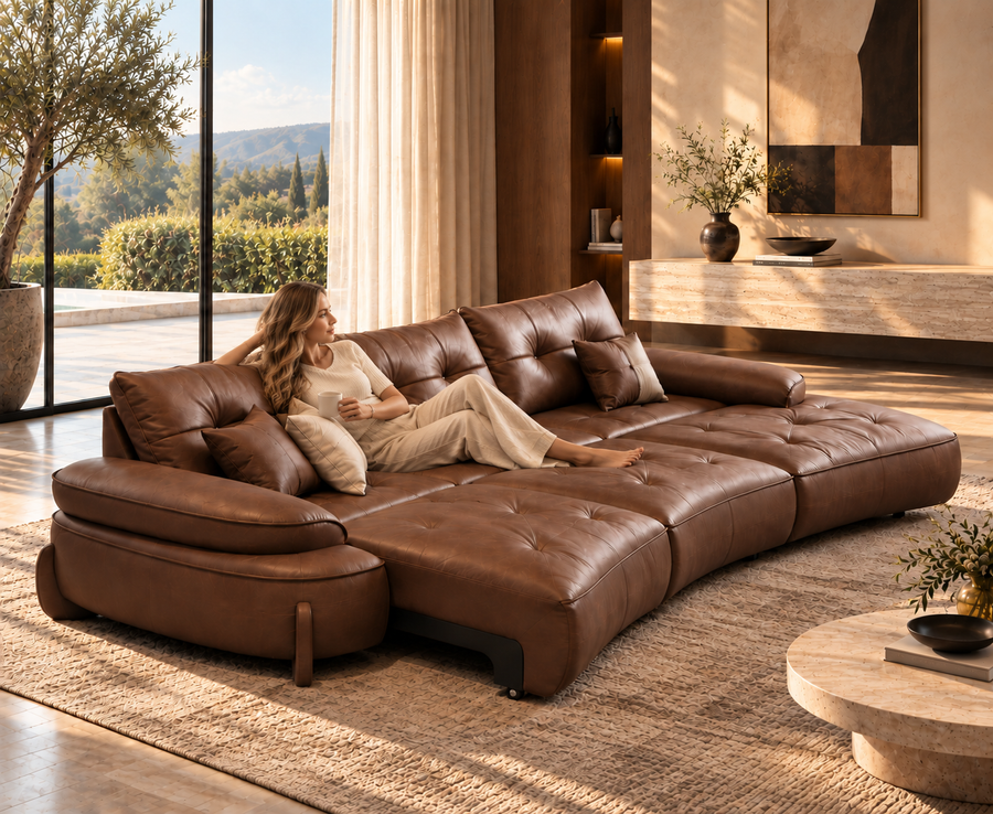 Stanford Recliner Sofa (Brown)