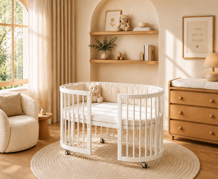 Kingsley 9-in-1 Cot Bed (Warm White)