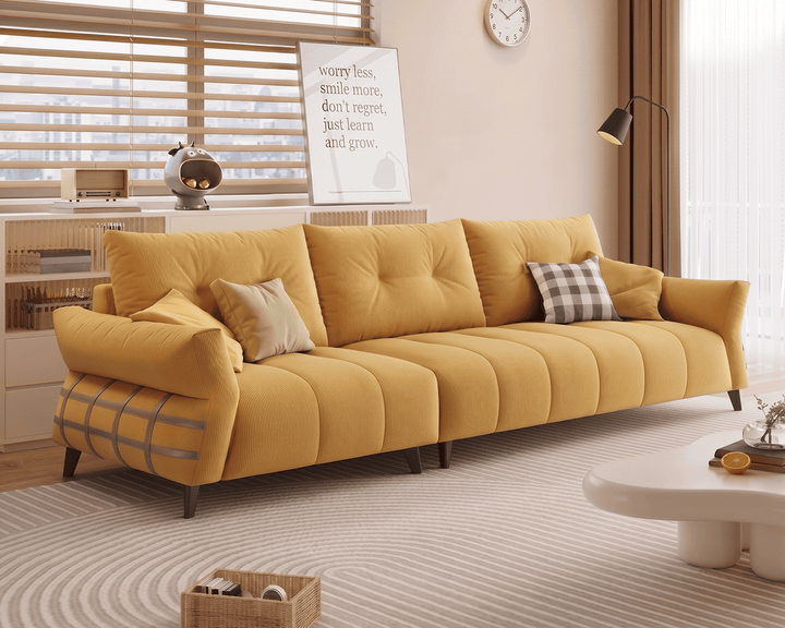 Kensington 3-Seater Sofa (Yellow)