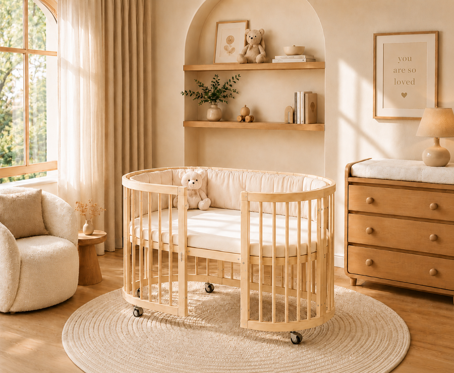 Kingsley 9-in-1 Cot Bed (Natural Light Oak)