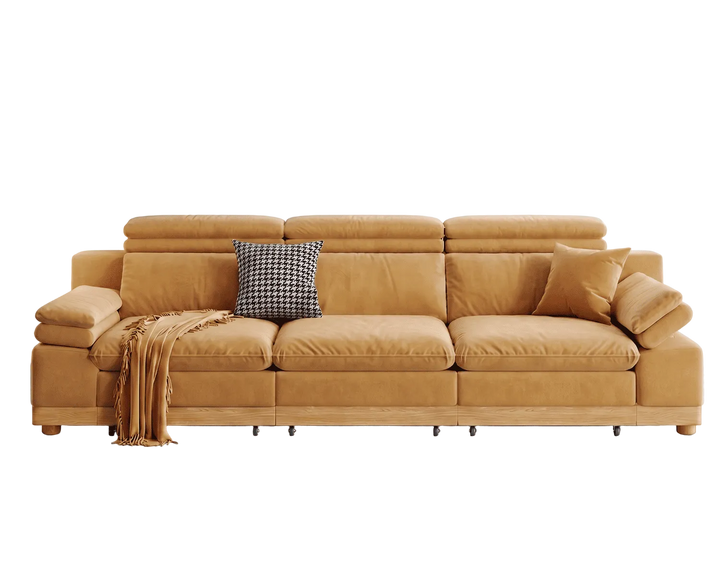 Stratford Recliner Sofa (Orange Tan)