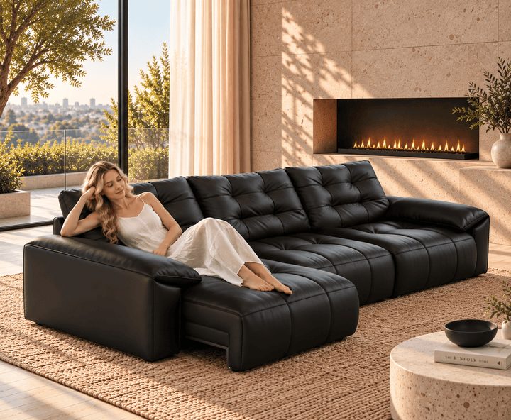 Wrexford Recliner Sofa (Black)