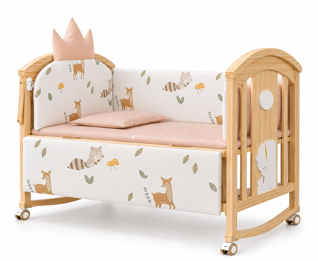 Mayfair 6-in-1 Cot Bed (Woodland Blush)