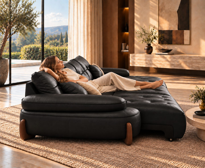 Stanford Recliner Sofa (Black)