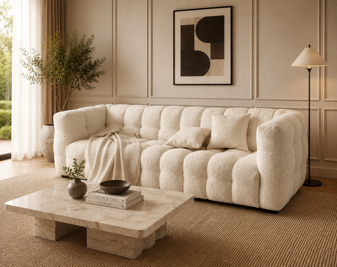 Davenport 3-Seater Sofa (Cream)