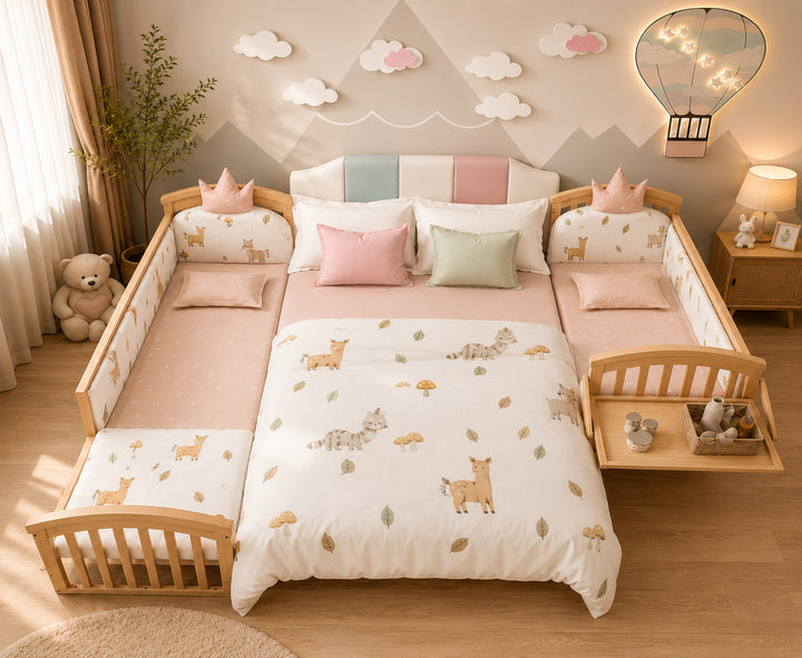 Mayfair 6-in-1 Cot Bed (Woodland Blush)
