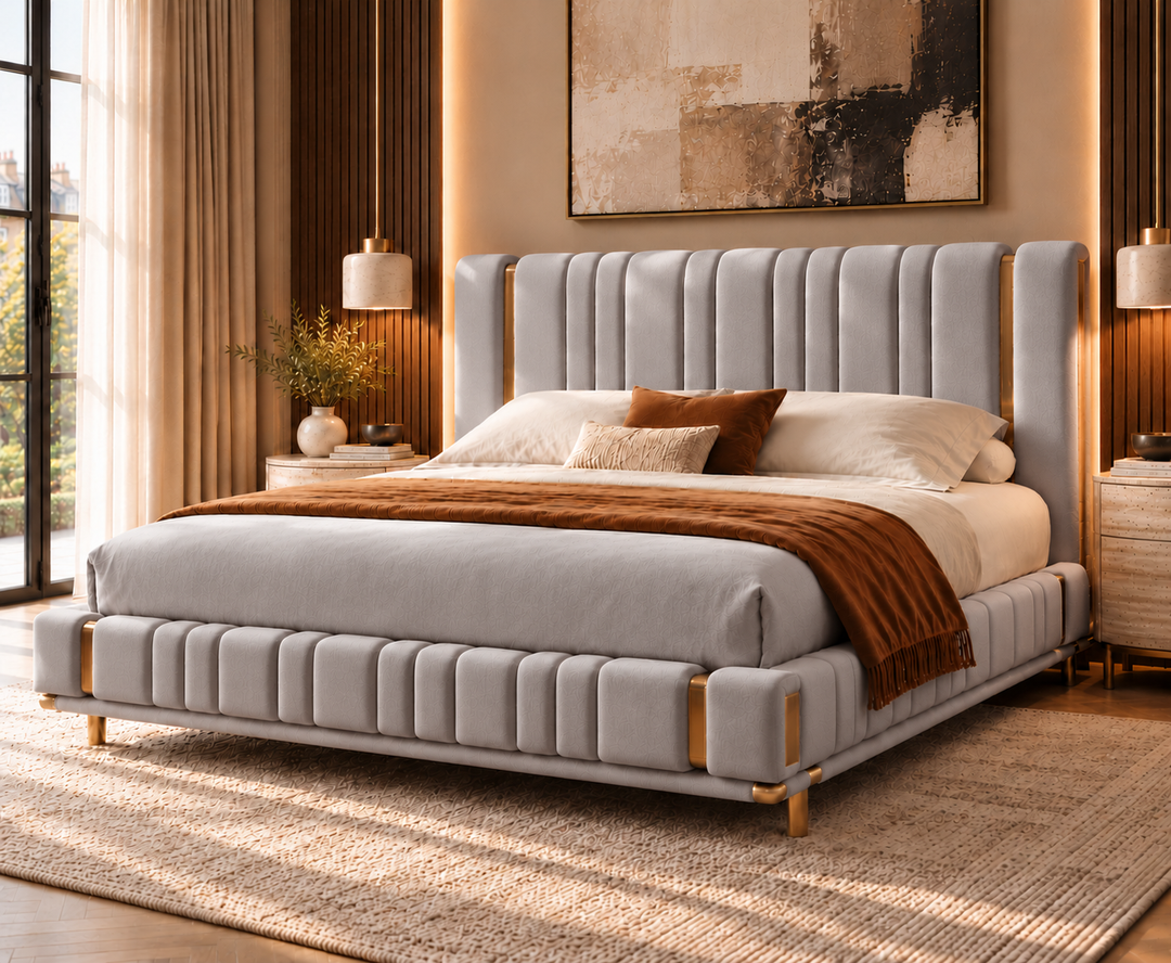Mayfair King Ottoman Storage Bed (Light Grey)