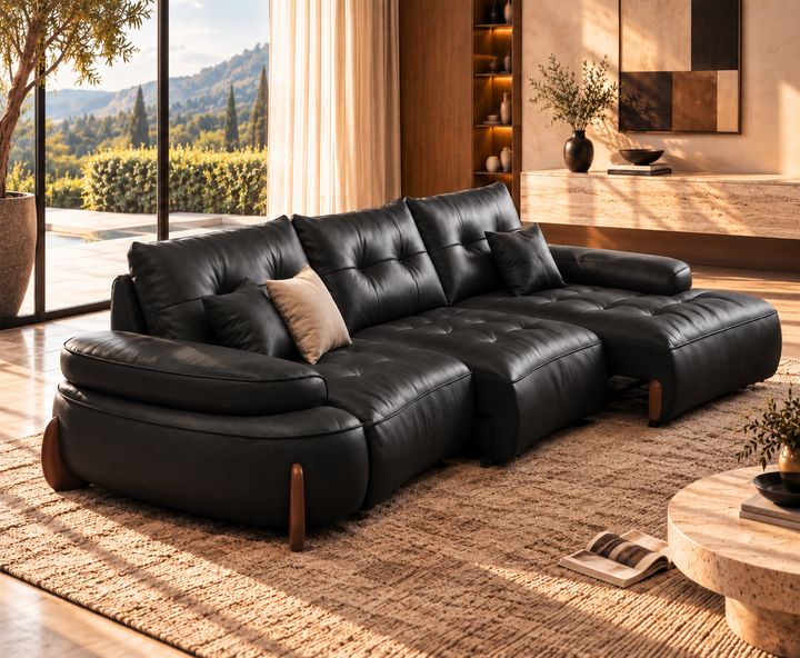 Stanford Recliner Sofa (Black)
