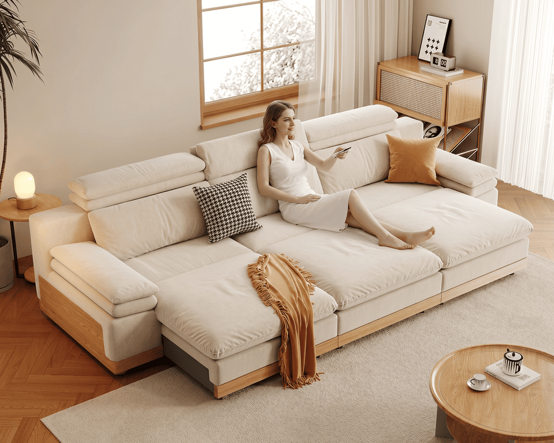 Stratford Recliner Sofa (Cream)