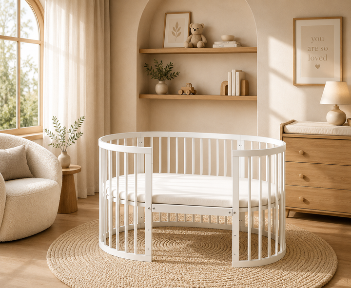 Kingsley 9-in-1 Cot Bed (Warm White)