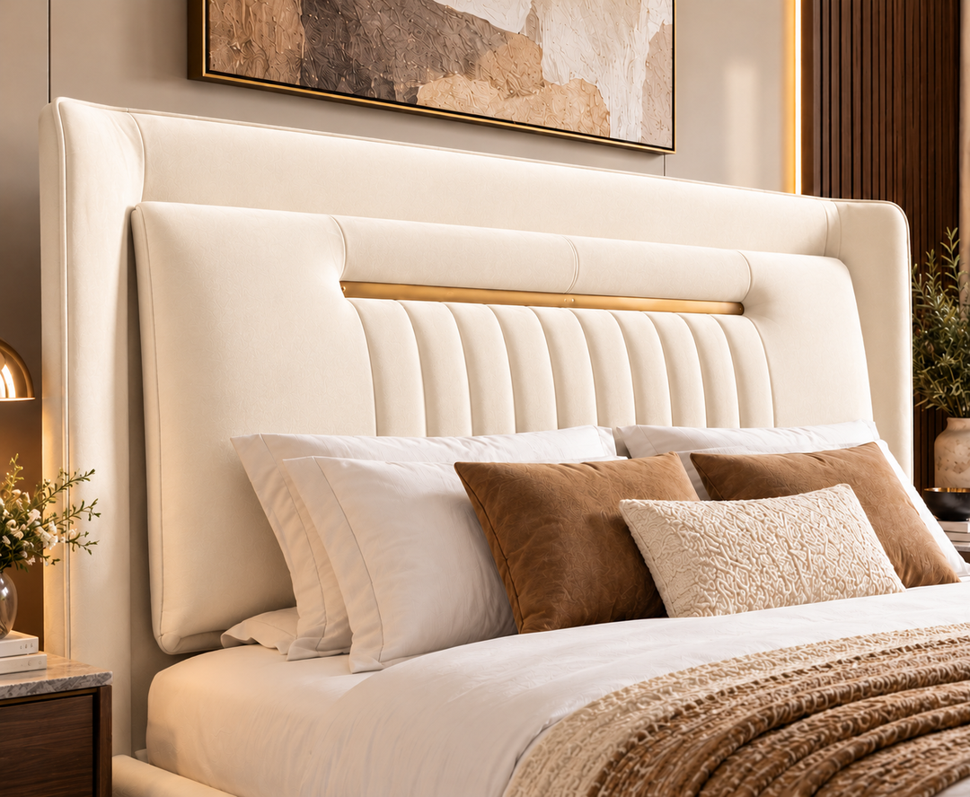 Kensington King Ottoman Storage Bed (Ivory Cream)