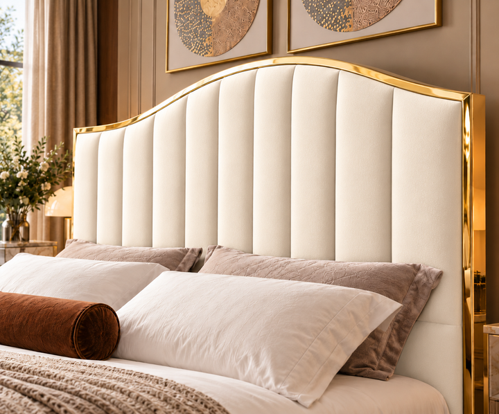 Belgravia King Ottoman Storage Bed (Ivory Cream)