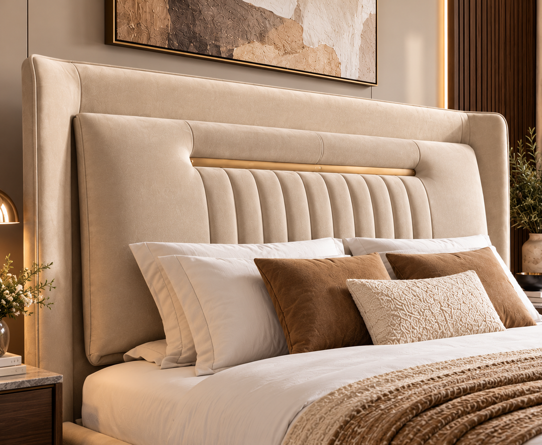 Kensington King Ottoman Storage Bed (Oatmeal Biege)