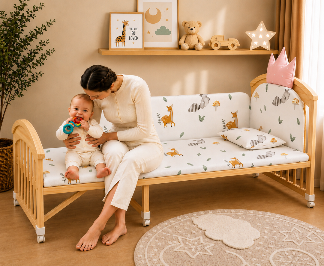 Mayfair 6-in-1 Cot Bed (Woodland Blush)