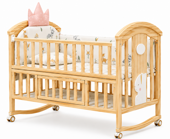 Mayfair 6-in-1 Cot Bed (Woodland Blush)