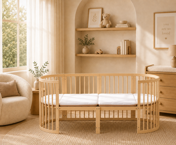 Kingsley 9-in-1 Cot Bed (Natural Light Oak)