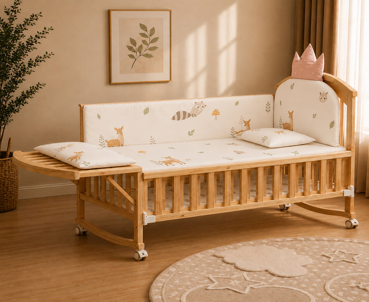 Mayfair 6-in-1 Cot Bed (Woodland Blush)
