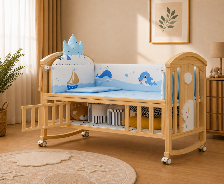 Mayfair 6-in-1 Cot Bed (Harbour Blue)