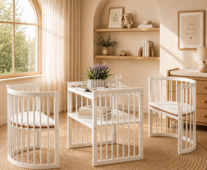 Kingsley 9-in-1 Cot Bed (Warm White)