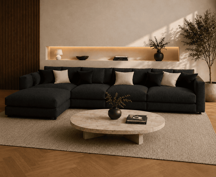 Alton Sectional Sofa (Black)