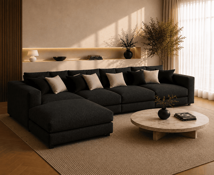 Alton Sectional Sofa (Black)