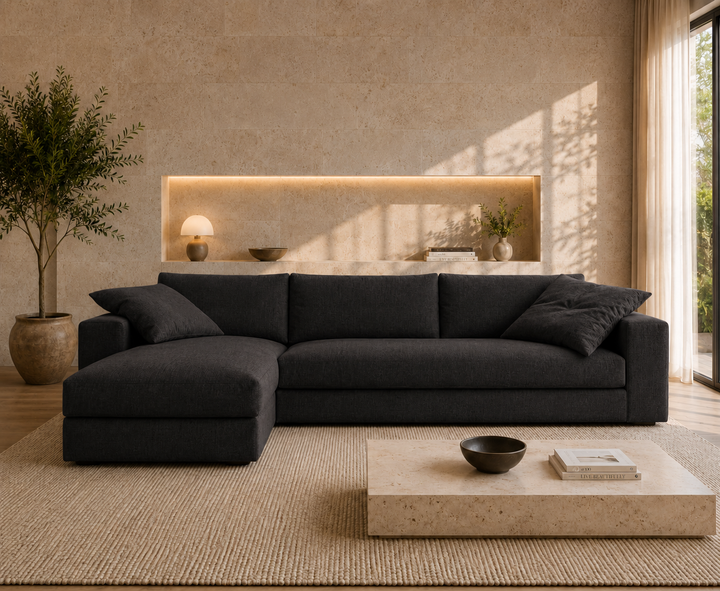 Pembroke Sectional Sofa (Black)