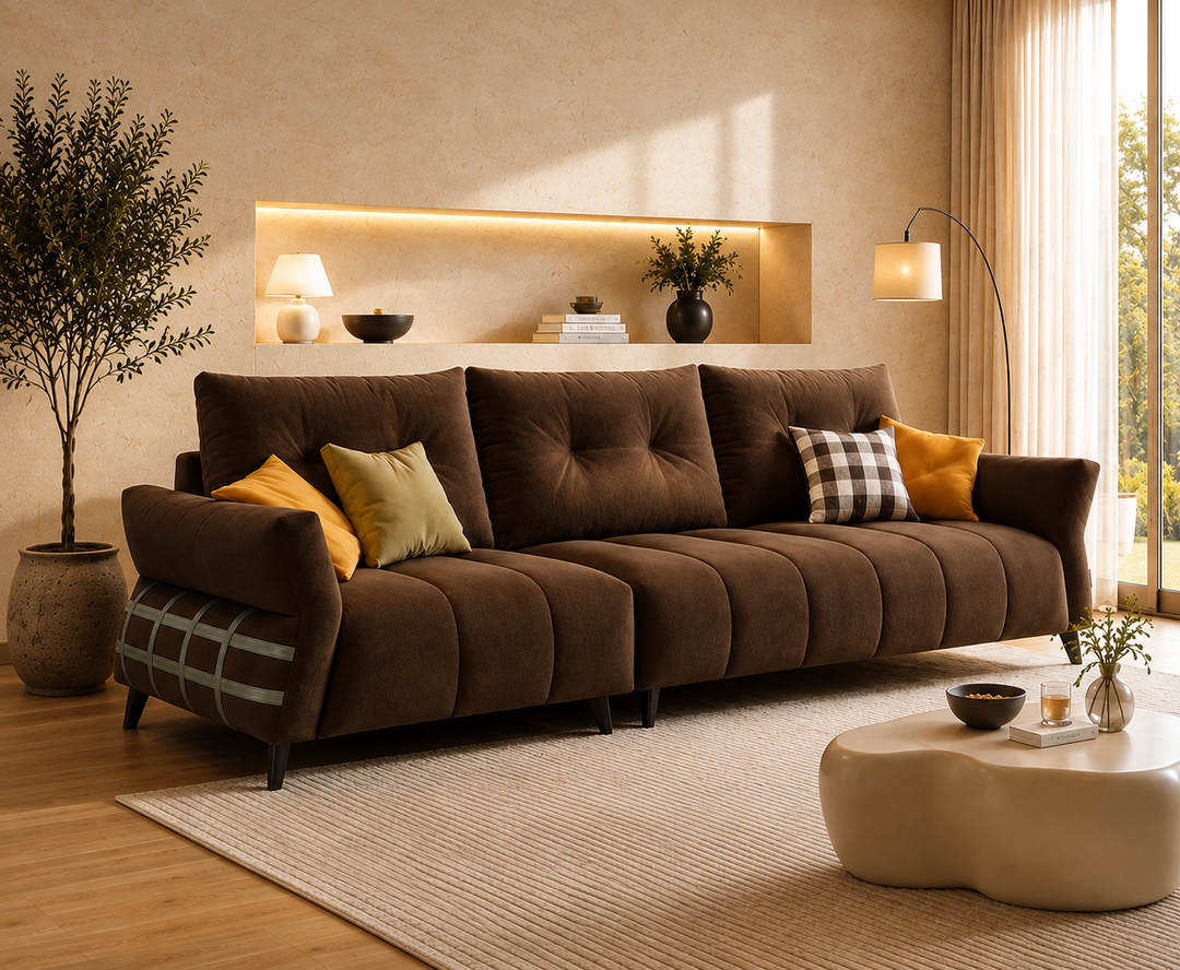 Kensington 3-Seater Sofa (Brown)