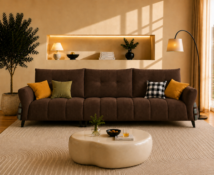 Kensington 3-Seater Sofa (Brown)