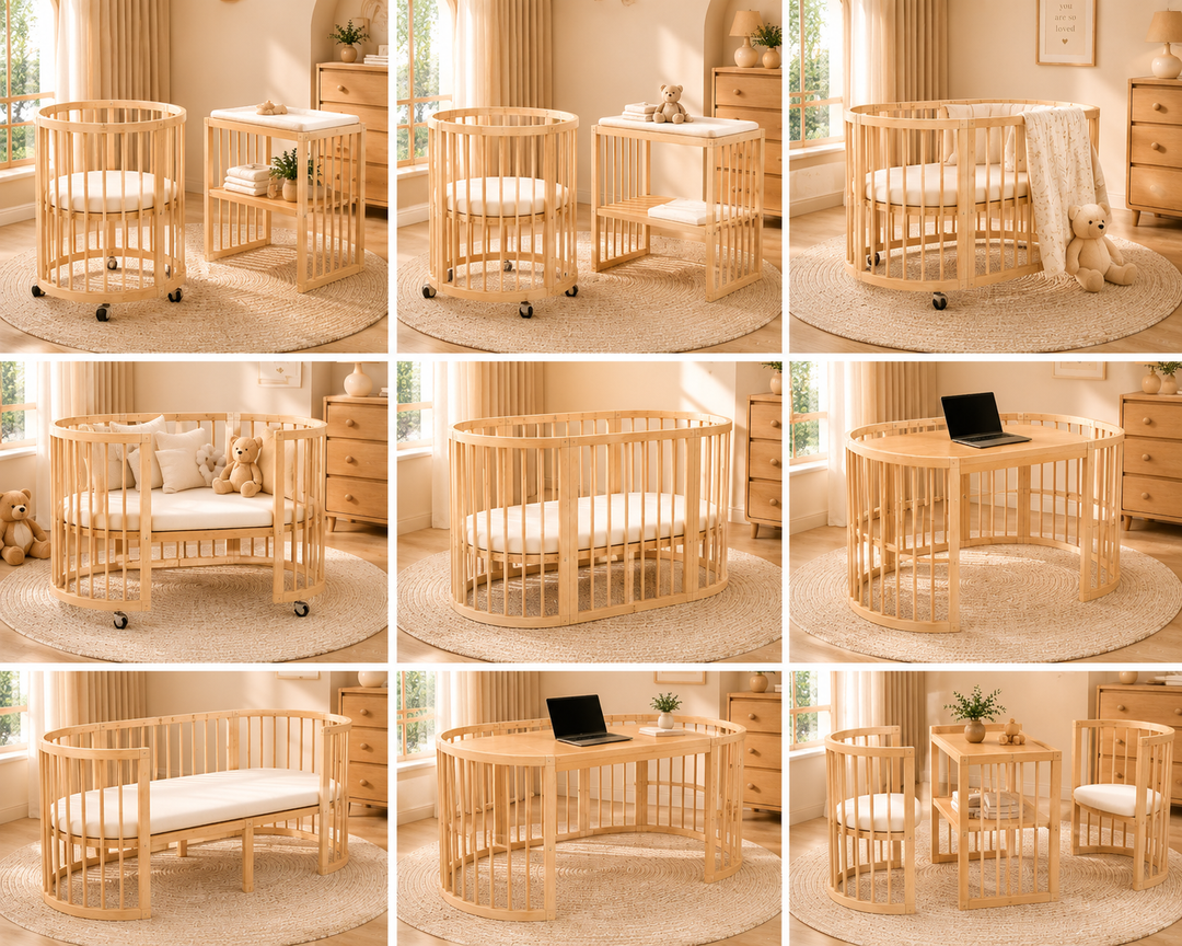 Kingsley 9-in-1 Bassinet (Natural Light Oak)