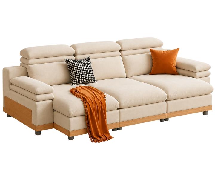 Stratford Recliner Sofa (Cream)