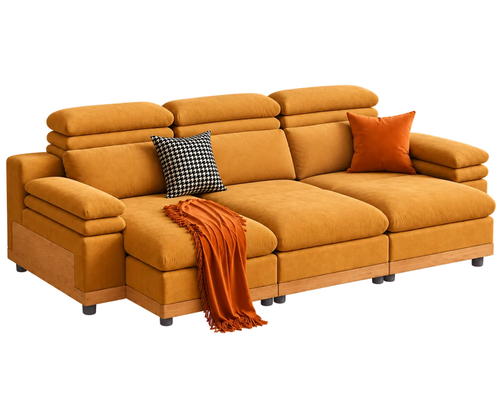 Stratford Relaxsofa (Orange-Hellbraun)