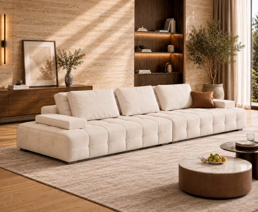 Beaumont 3-Seater Sofa (Cream)