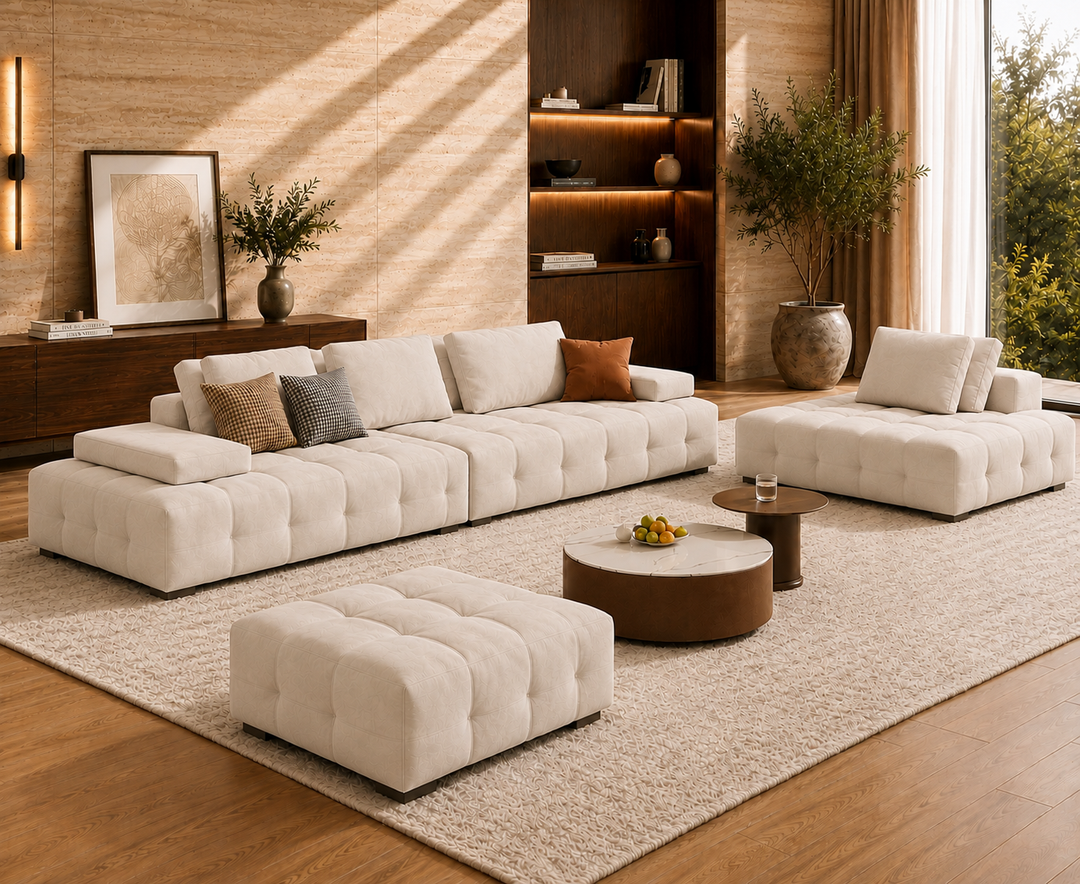 Beaumont 3-Seater Sofa (Cream)