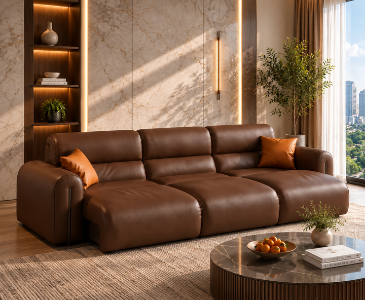 Haverford Recliner Sofa (Dark Brown)