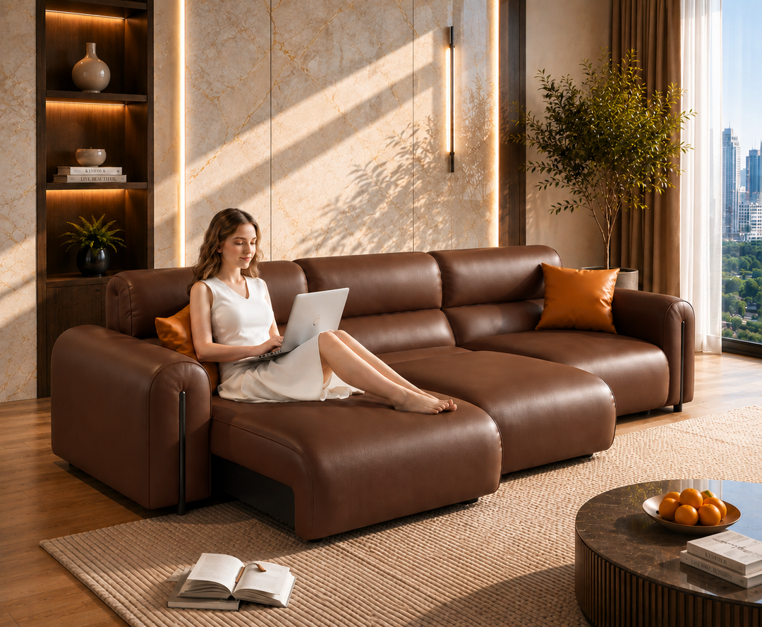 Haverford Recliner Sofa (Dark Brown)