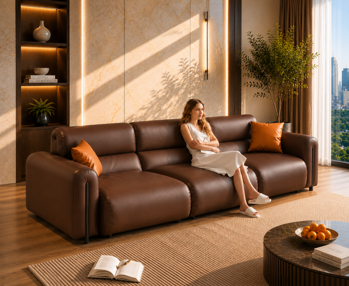 Haverford Recliner Sofa (Dark Brown)