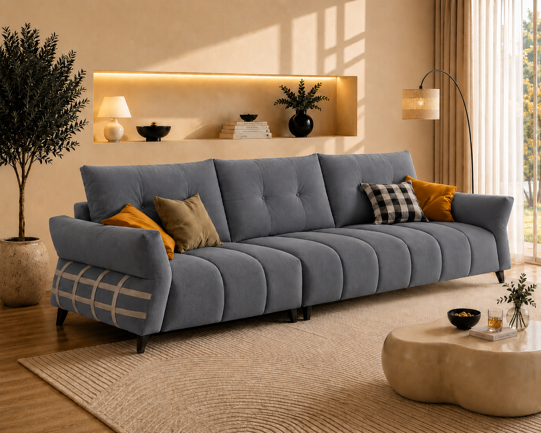 Kensington 3-Seater Sofa (Dark Grey)