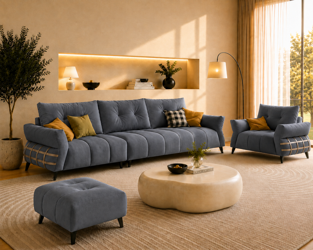Kensington 3-Seater Sofa (Dark Grey)