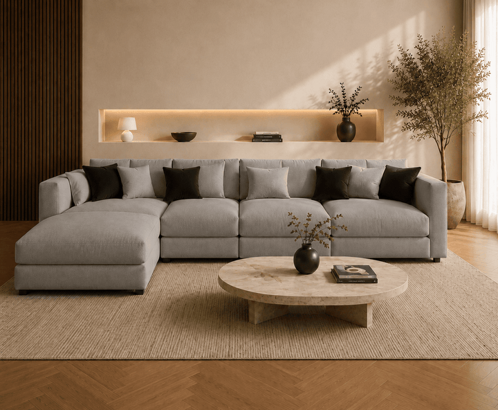 Alton Sectional Sofa (Grey)