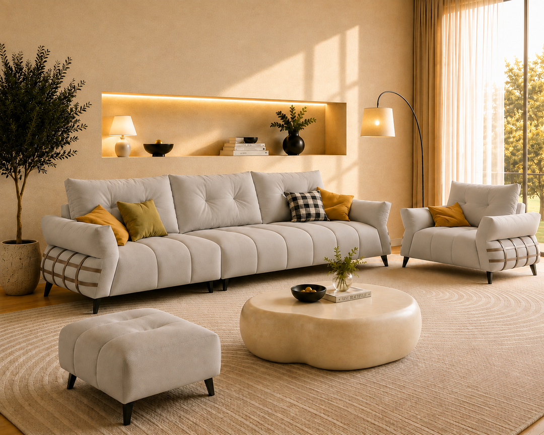 Kensington 3-Seater Sofa (Grey)