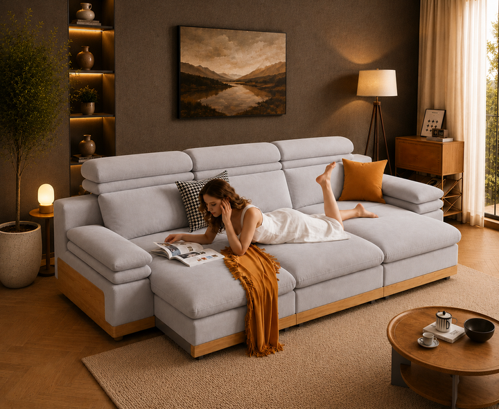 Stratford Recliner Sofa (Grey)