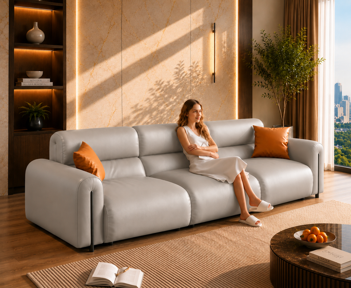 Haverford Recliner Sofa (Light Grey)