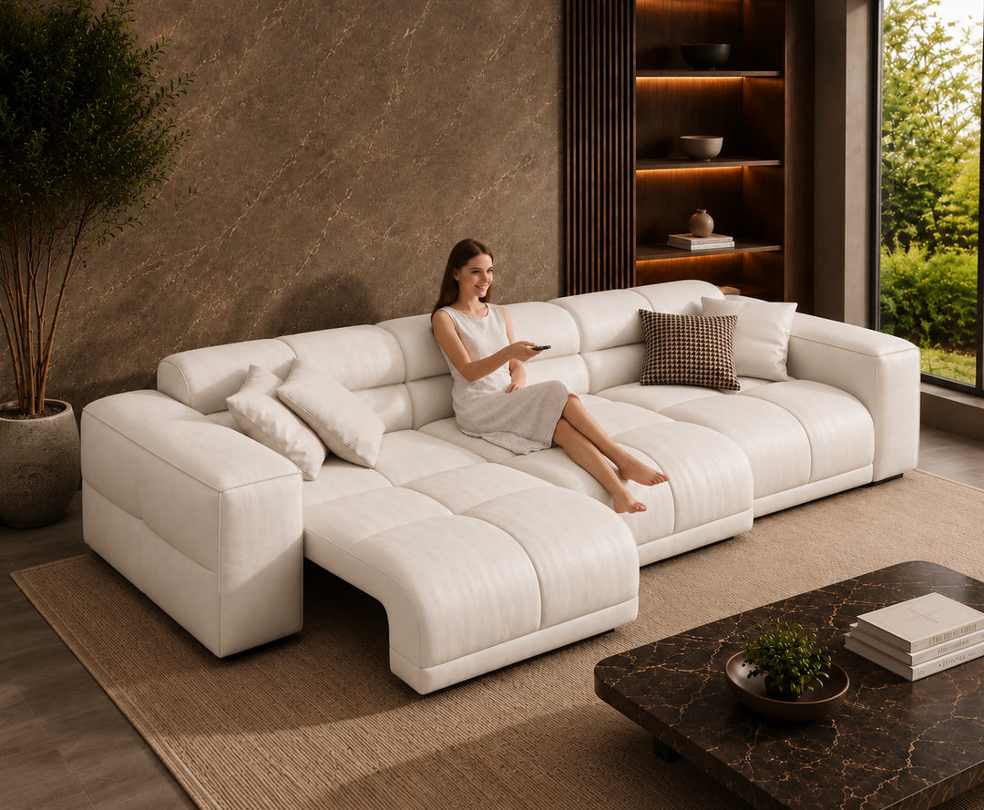 Montford Recliner Sofa (White)