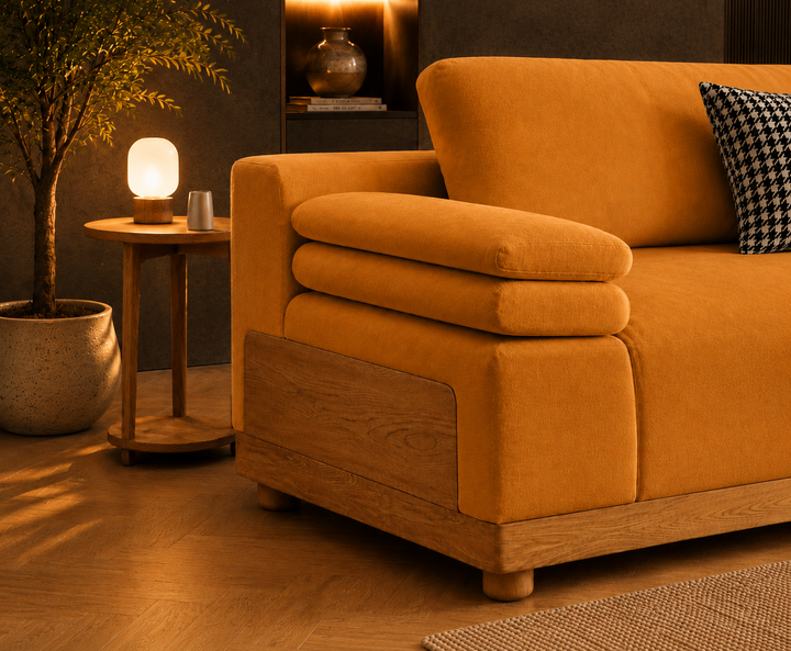 Stratford Recliner Sofa (Orange Tan)