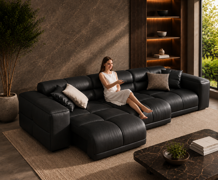 Montford Recliner Sofa (Black)