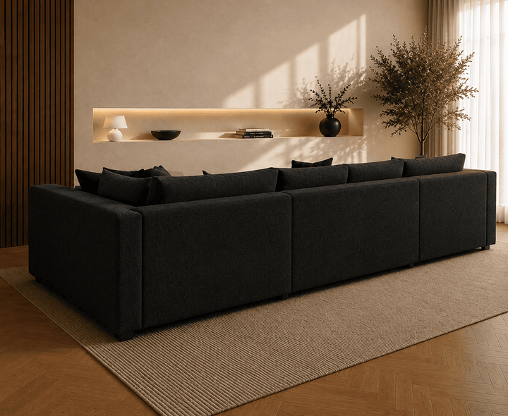 Alton Sectional Sofa (Black)