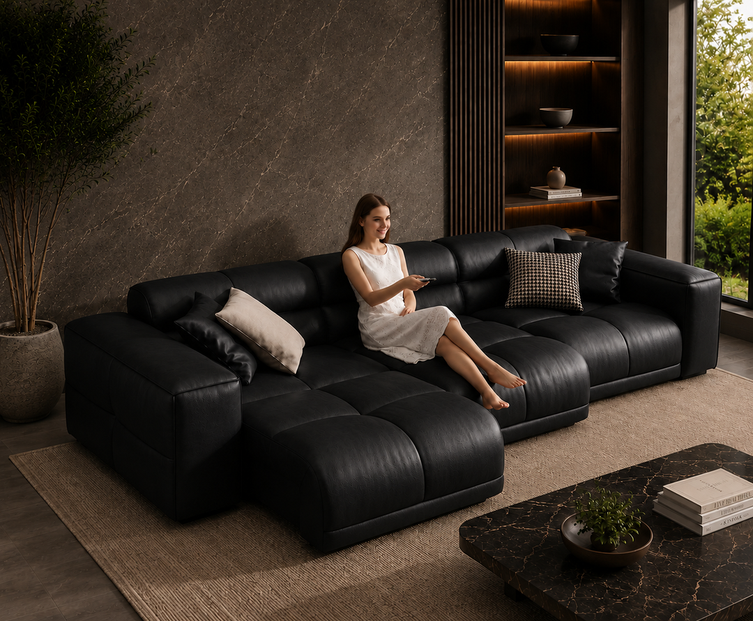 Montford Recliner Sofa (Black)