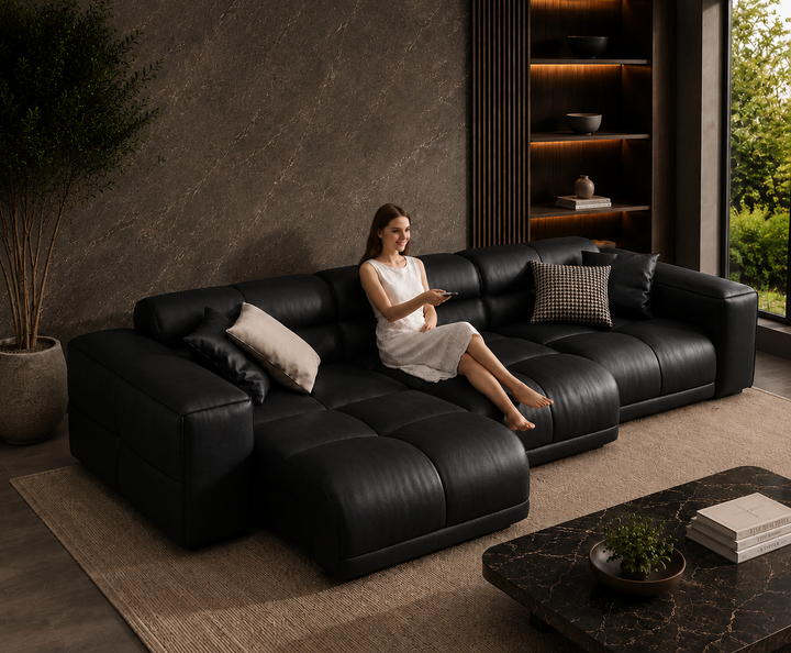 Montford Recliner Sofa (Black)