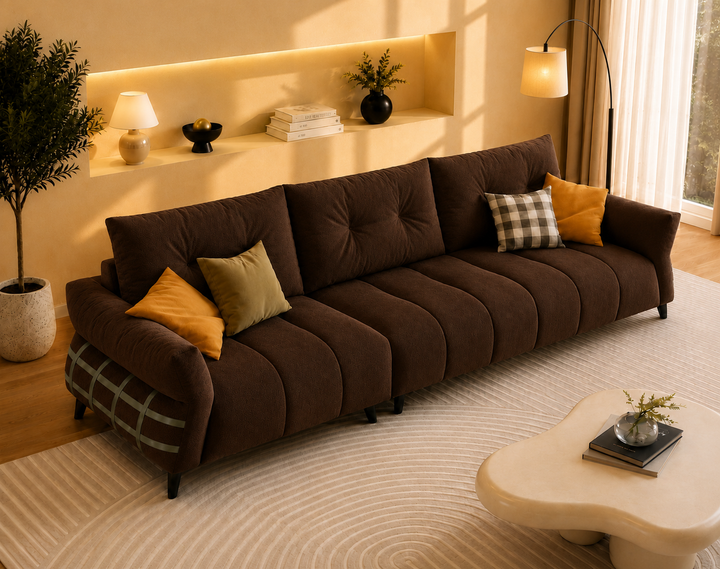 Kensington 3-Seater Sofa (Brown)